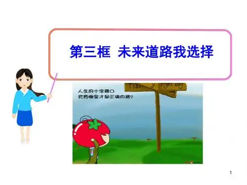 人教版九全一册思品第十课第三节《未来道路我选择》课件(1)