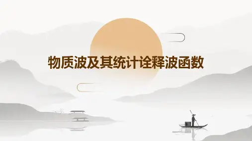 物质波及其统计诠释波函数
