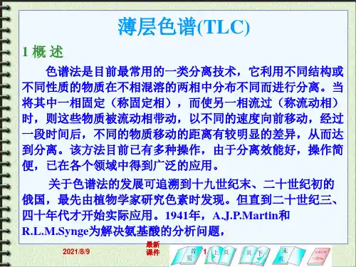 薄层色谱和柱层析ppt课件