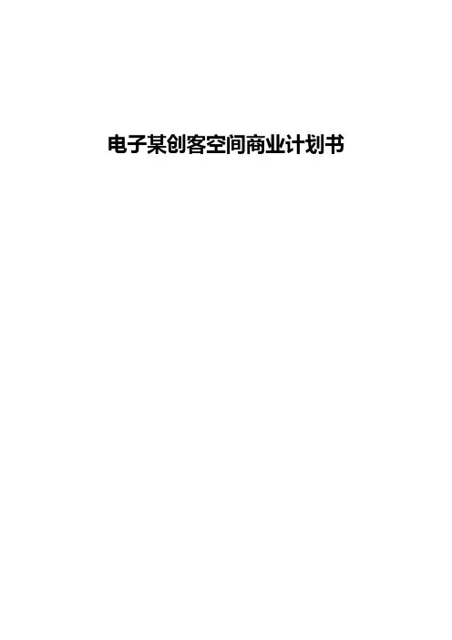 电子某创客空间商业计划书