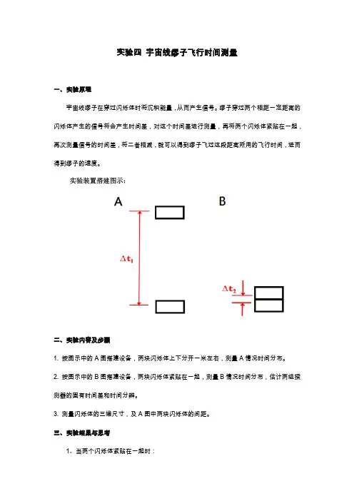 实验四 宇宙线缪子飞行时间测量实验报告