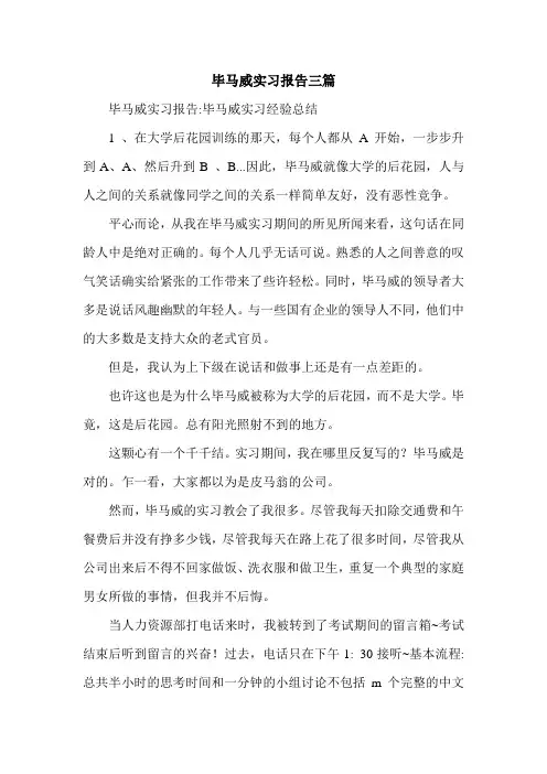 毕马威实习报告三篇.doc