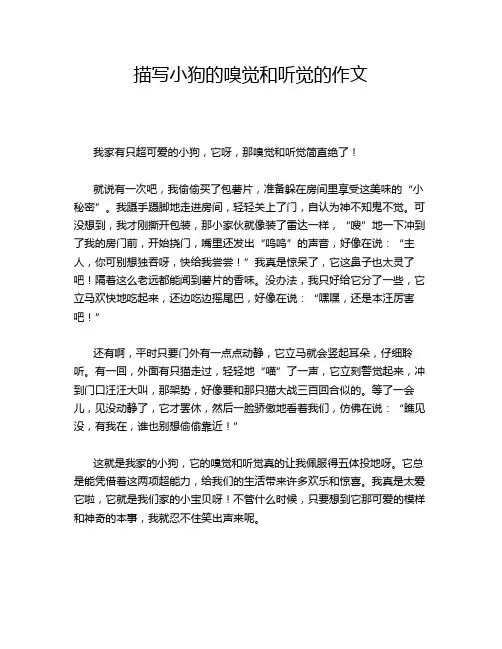 描写小狗的嗅觉和听觉的作文