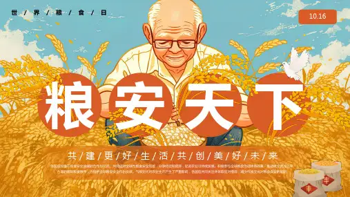 10.16世界粮食日粮食现状挑战呼吁与举措总结课件PPT