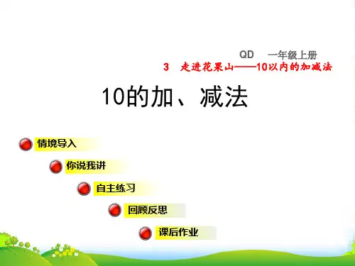 一年级数学上册 三 走进花果山——10以内数的加减法 信息窗6 10的加、减法授课 青岛六三制