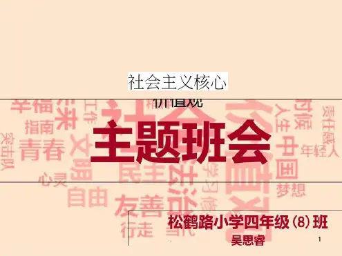 小学生-社会主义核心价值观主题班会ppt课件
