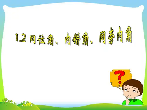 【最新】浙教版七年级数学下册第一章《同位角、内错角、同旁内角》精品课件