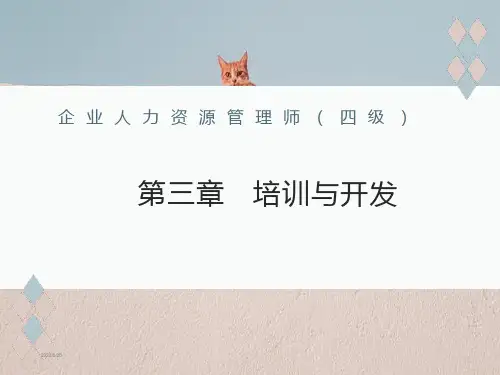 3人力资源管理师四级第三章 培训与开发
