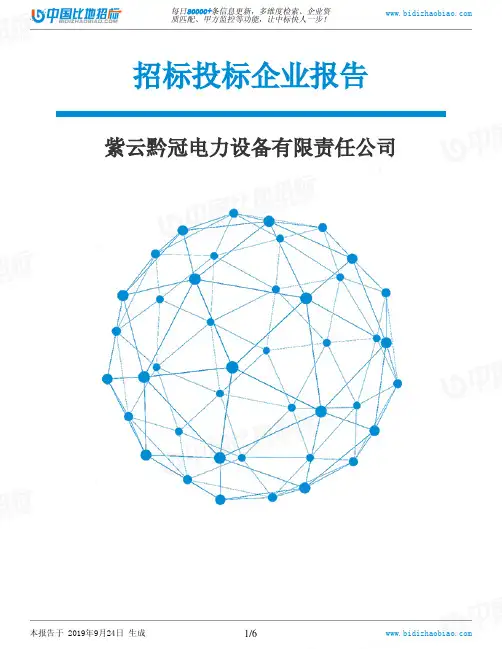 紫云黔冠电力设备有限责任公司_中标190924