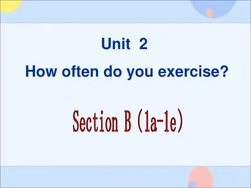 人教新目标八年级上册Unit  2 Section B(1a-1e)课件(PPT25张) 