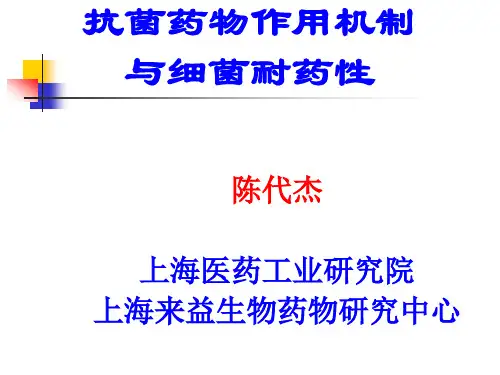 抗菌药物作用机制与细菌耐药性