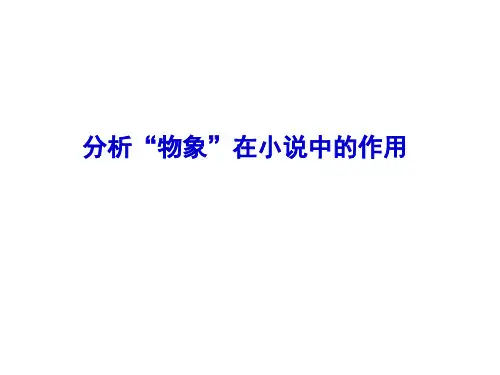 小说“物象”的作用