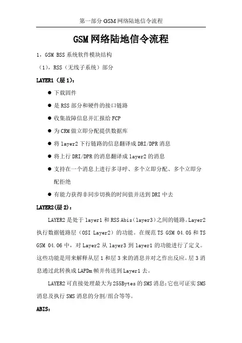 GSM空中接口过程分析