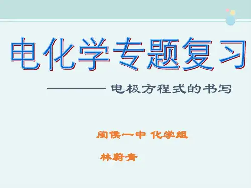 〖2021年整理〗《电化学》完整版教学课件PPT