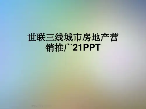 世联三线城市房地产营销推广21PPT