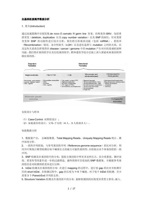 全基因组重测序数据分析详细说明