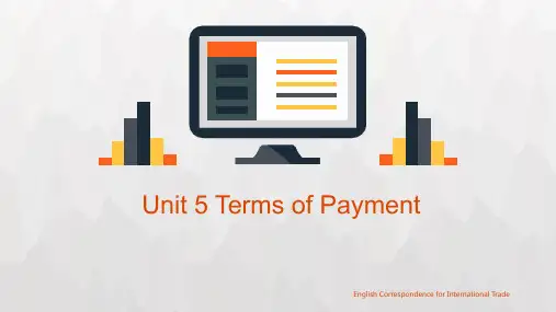 外贸英语函电教程Unit 5 Terms of payment