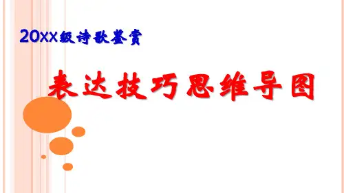 高中语文诗歌鉴赏(手法)思维导图优秀课件
