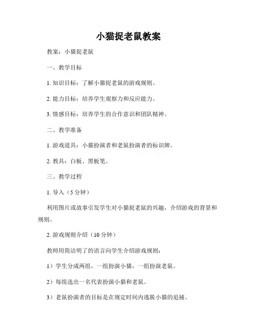 小猫捉老鼠教案