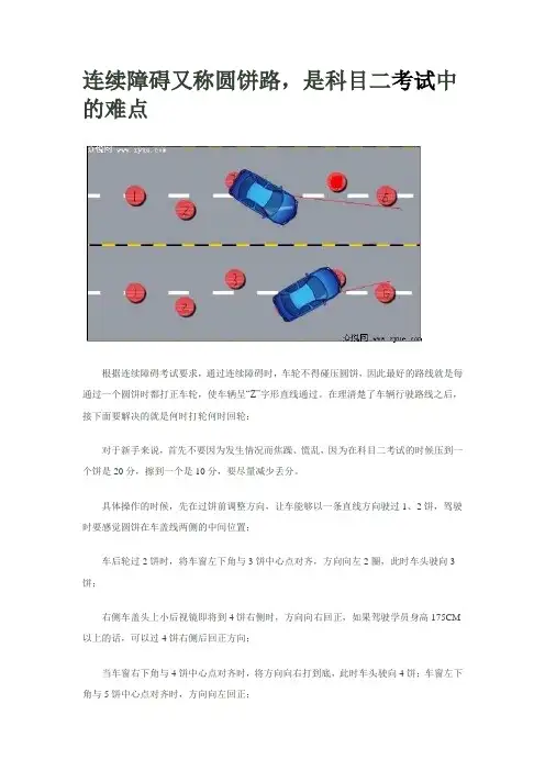 连续障碍又称圆饼路,是科目二考试中的难点