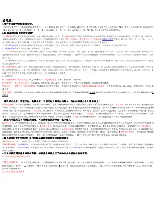 神经病学思考题
