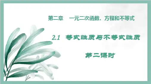 2.1等式与不等式的性质(第二课时)课件(人教版)