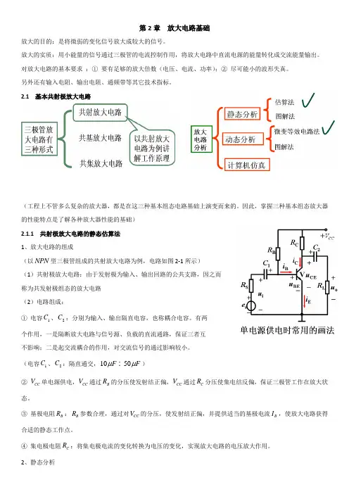 讲义2章 放大电路基础