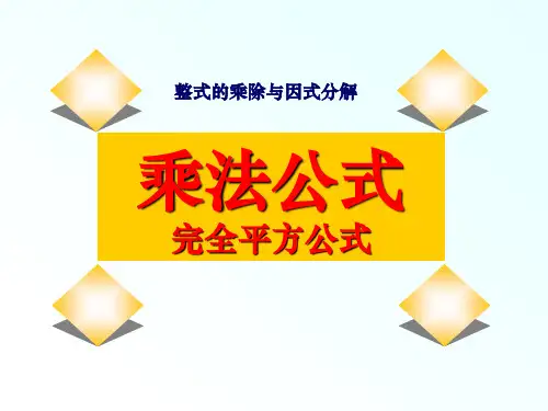 《乘法公式》整式的乘除与因式分解PPT课件4