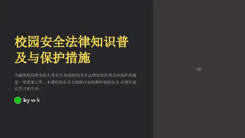 校园安全法律知识普及与保护措施PPT