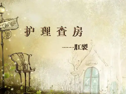 肛裂护理查房ppt课件