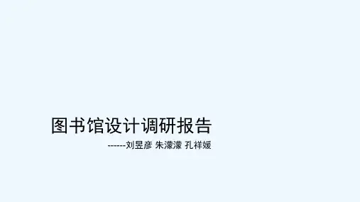 图书馆调研报告 PPT