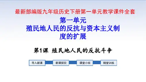 部编版九年级历史下册教学课件第一单元全套