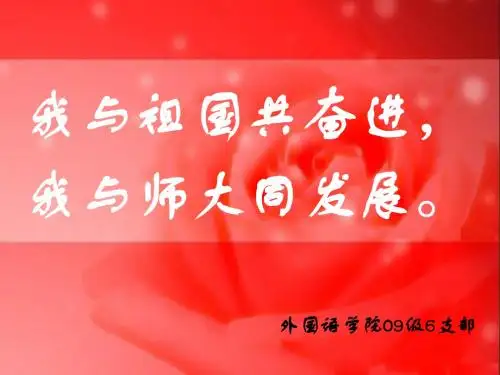 我与祖国共奋进,我与师大同发展团组织PPT