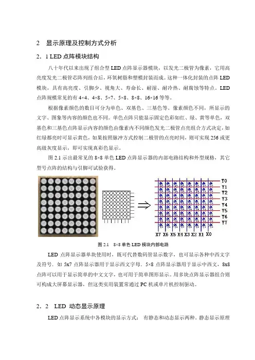 LED显示汉字说明
