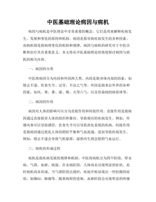 中医基础理论病因与病机
