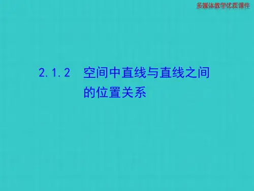 空间中直线与直线之间的位置关系
