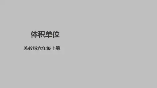苏教版六年级上册数学1.6《体积单位》课件