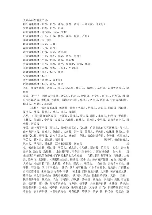 中药产地