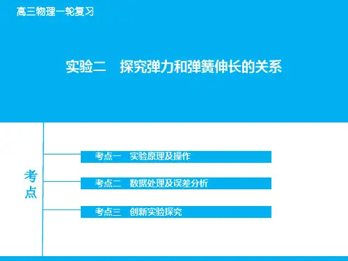 高考物理一轮复习：实验【2】探究弹力和弹簧伸长的关系ppt课件