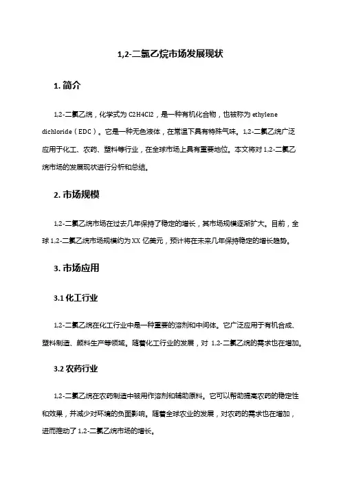 2024年1,2-二氯乙烷市场发展现状