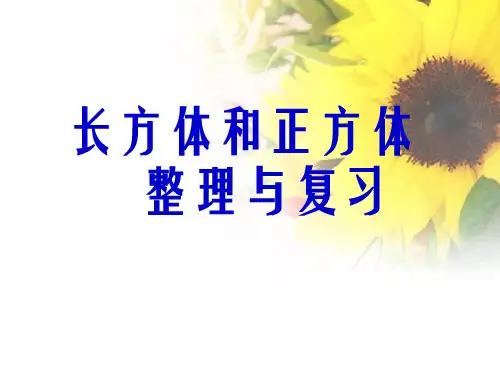 数学六年级上苏教版1长方体和正方体整理与复习课件