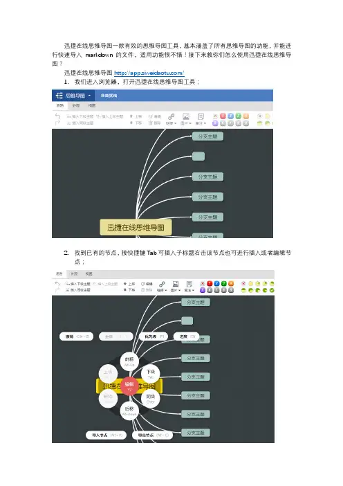 迅捷在线思维导图怎么画