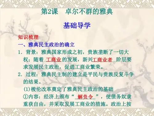 卓尔不群的雅典优选PPT课件