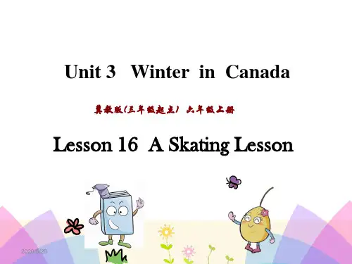 2020秋七彩课堂冀教版英语六年级上册Unit 3 Winter in Canada教学课件Lesson16