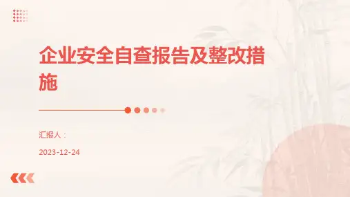 企业安全自查报告及整改措施