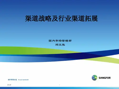 渠道战略及行业渠道拓展ppt课件