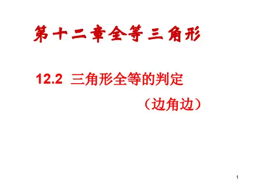三角形全等的判定边角边ppt课件