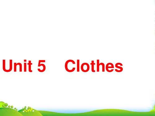 人教版(PEP)四年级英语下册unit5 my clothes优质课课件