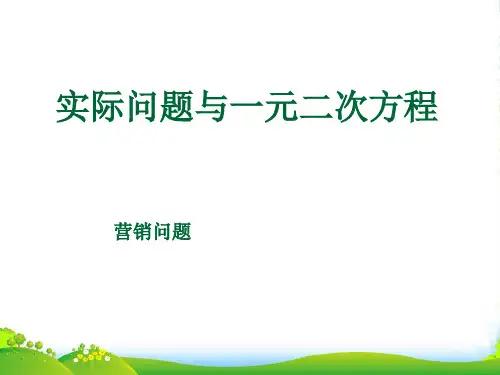 人教版九年级数学上册《实际问题与一元二次方程》课件(共6张PPT)