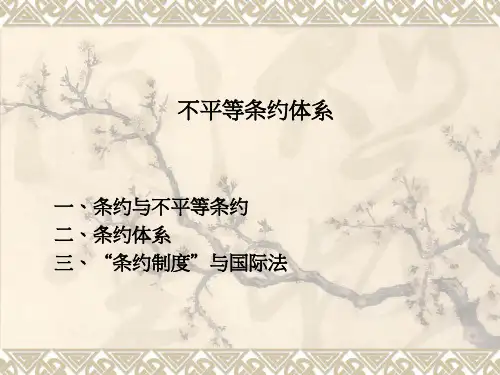 第三讲 不平等条约体系